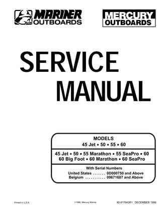 mercury 50 hp outboard repair manual