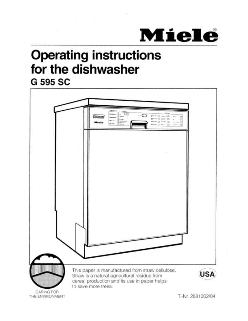 miele dishwasher repair manual