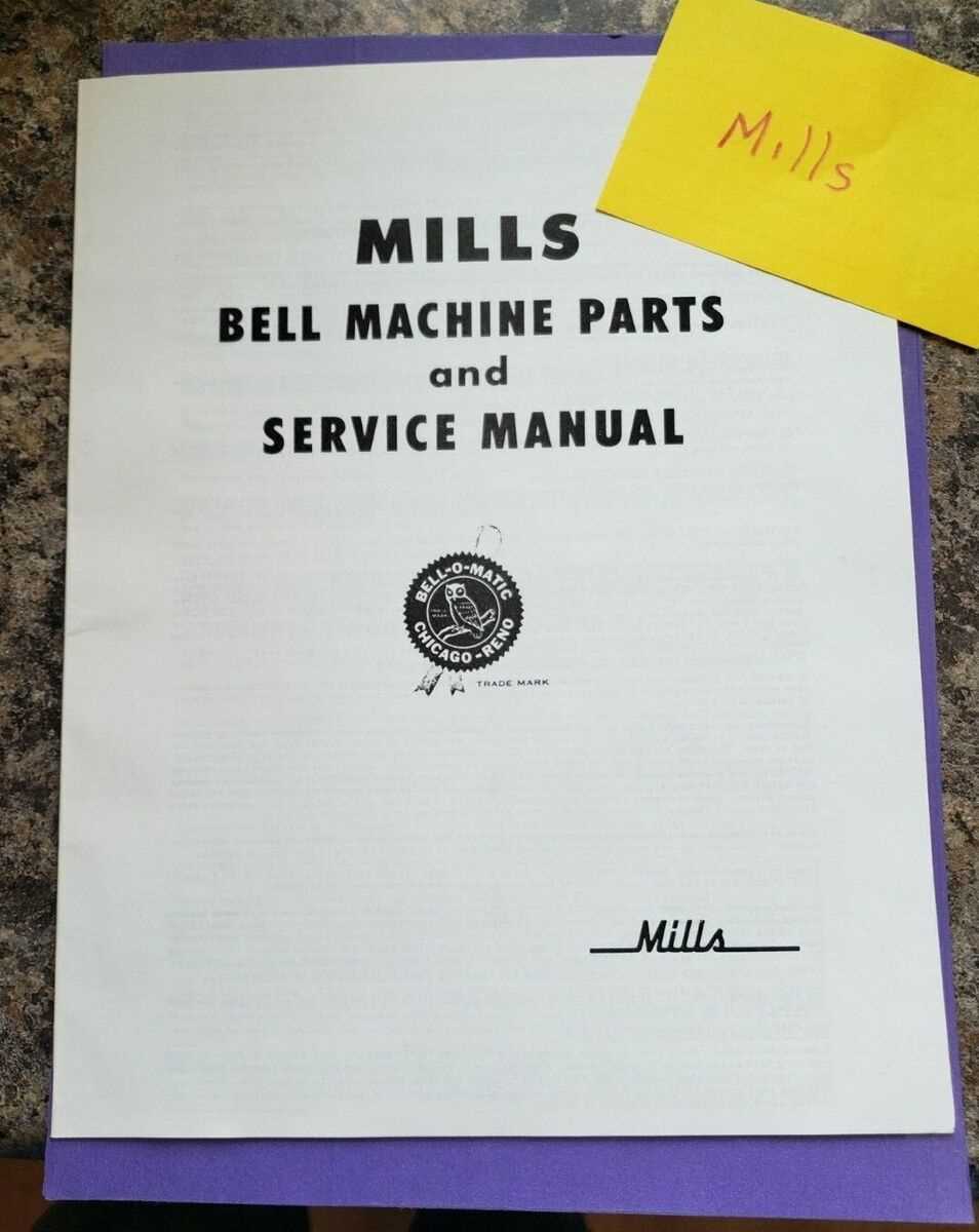 mills slot machine repair manual