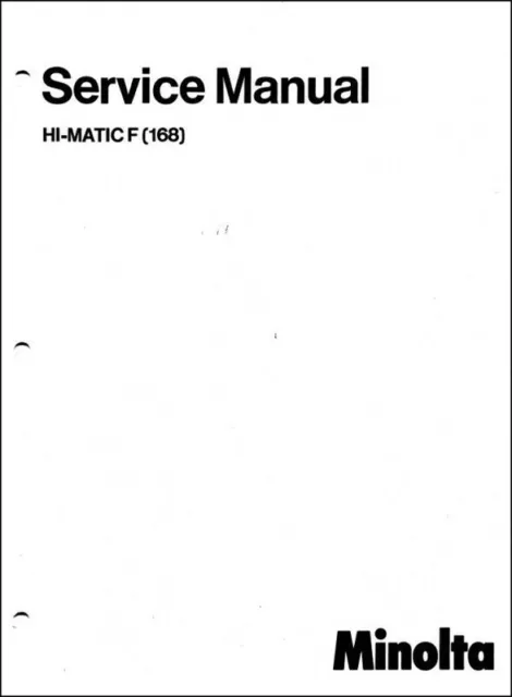 minolta hi matic 7sii repair manual