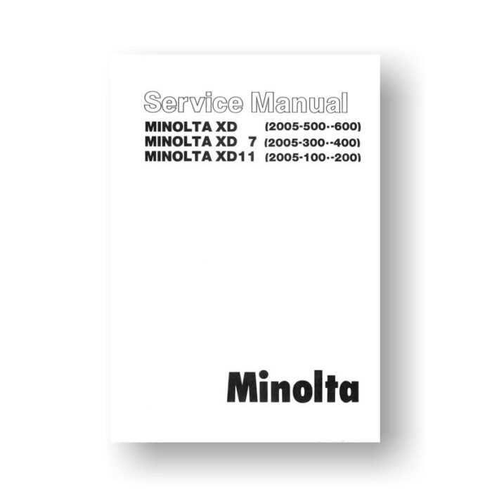 minolta xd11 repair manual