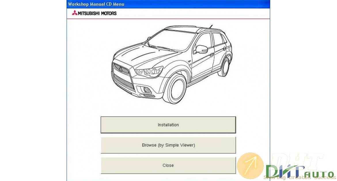 mitsubishi asx repair manual