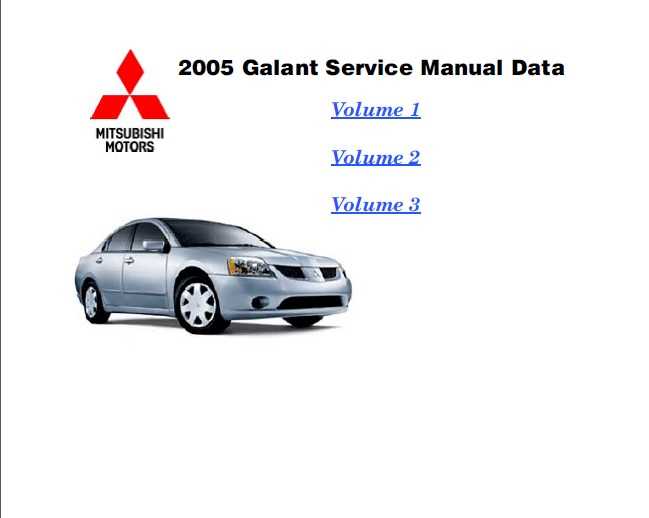 mitsubishi galant repair manual