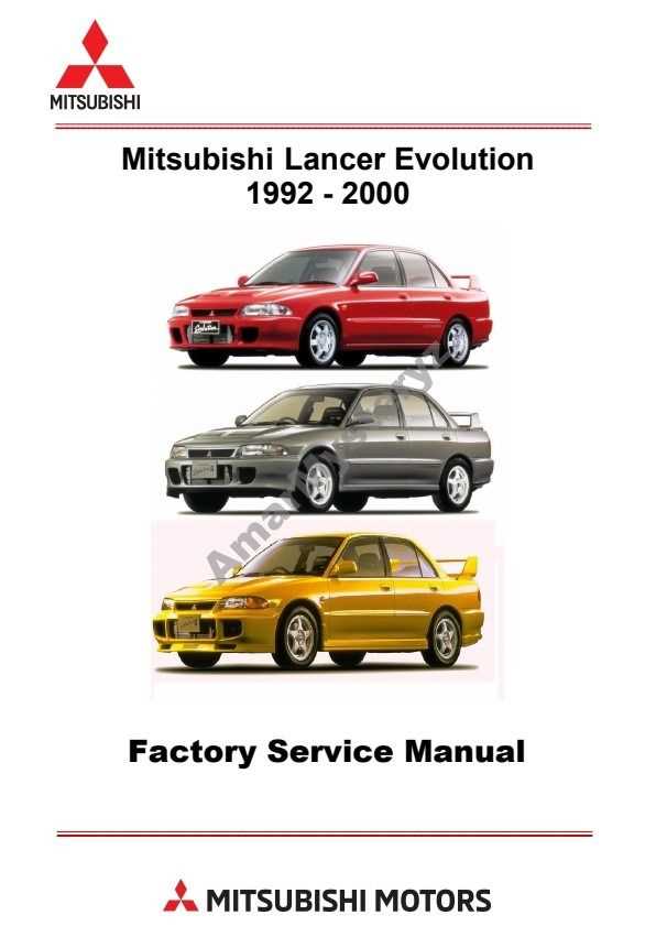 mitsubishi lancer evolution repair manual