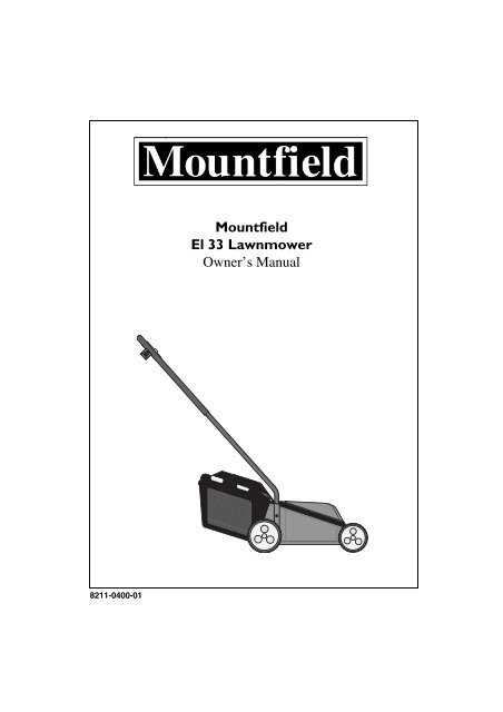 mountfield lawn mower repair manual