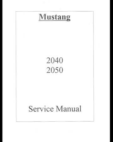 mustang skid steer repair manual