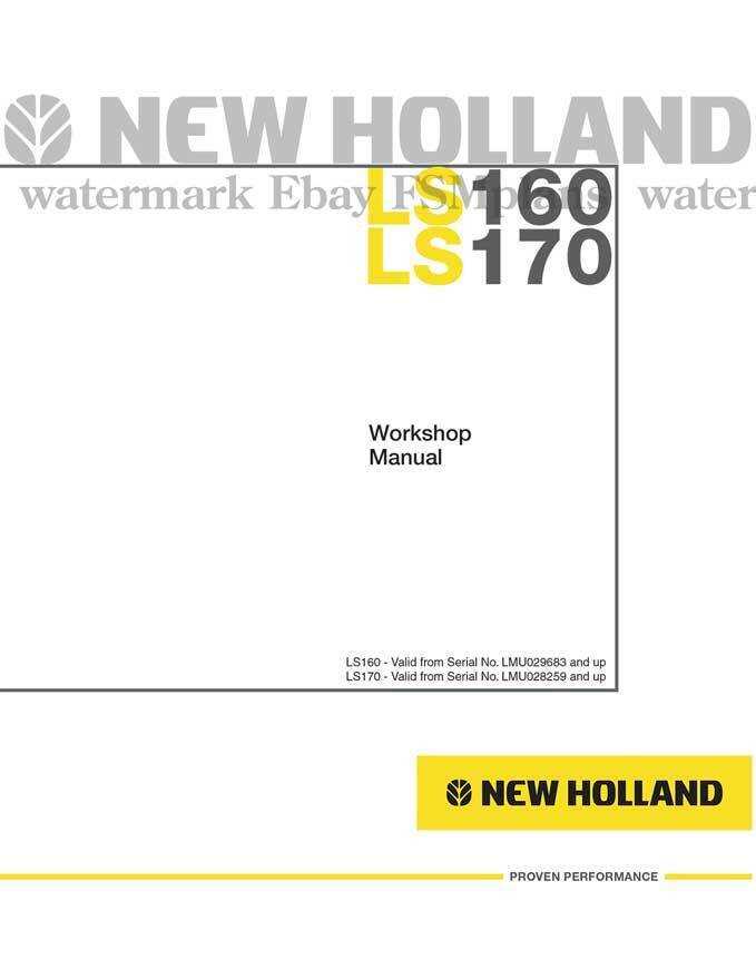 new holland ls160 repair manual