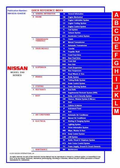 nissan navara repair manual