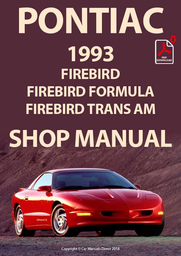 pontiac firebird repair manual