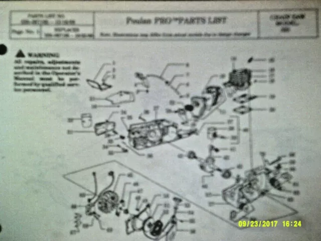 poulan p3314 chainsaw repair manual