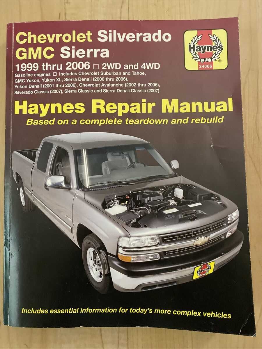 repair manual for 2001 chevy silverado