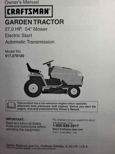 repair manual for craftsman lawn mower