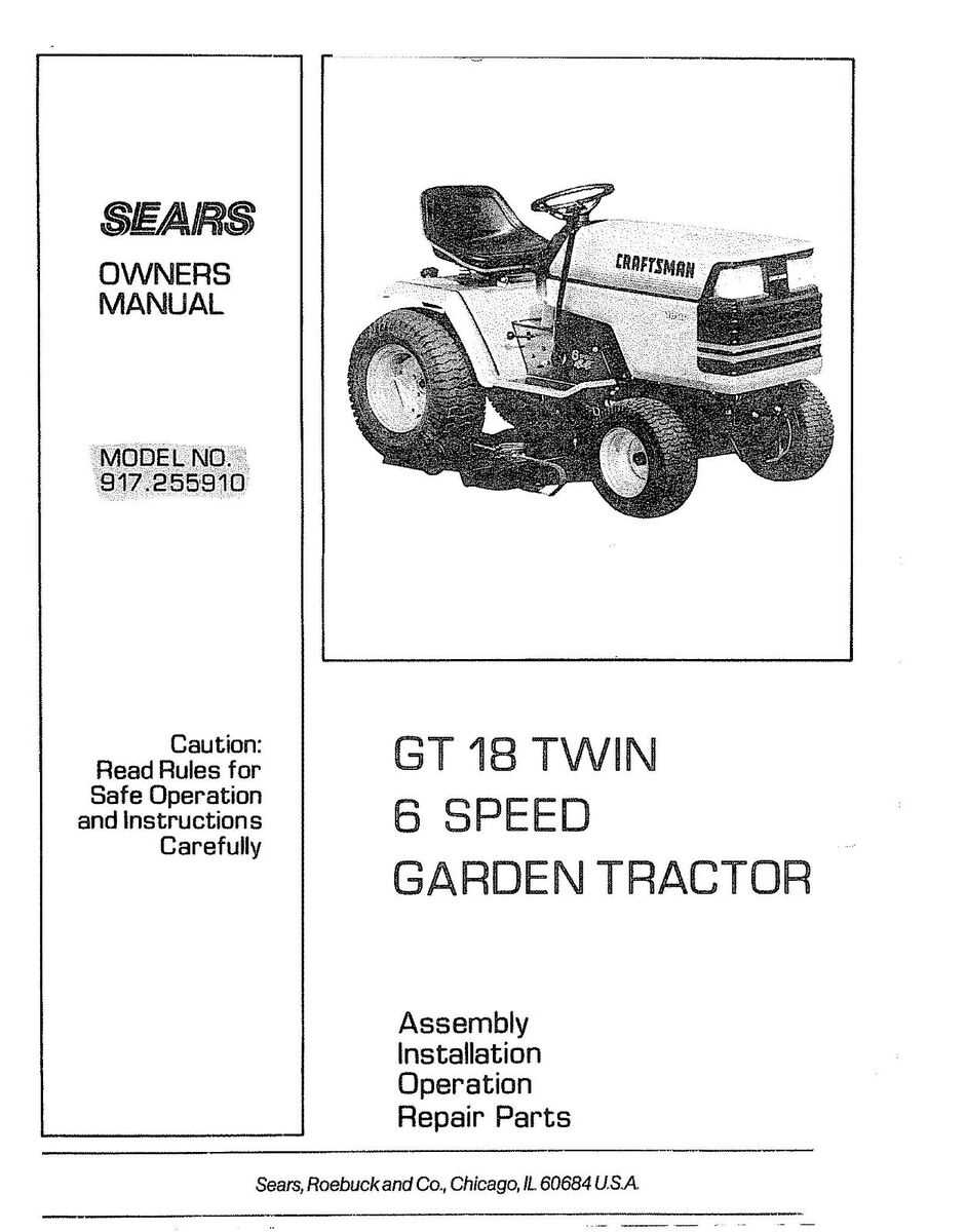 repair manual for craftsman lawn tractor