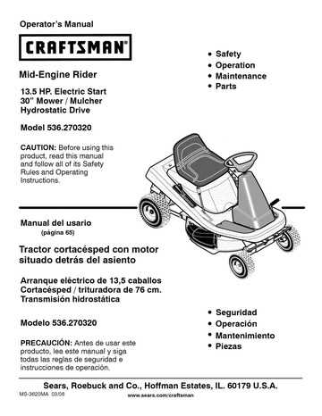 repair manual for craftsman lawn tractor