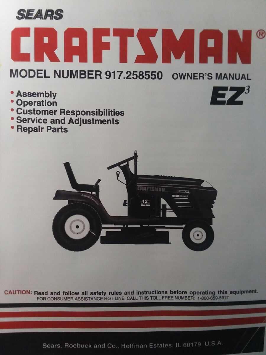 repair manual for sears lawn tractor