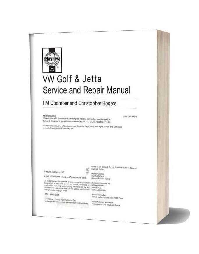 repair manual for vw jetta