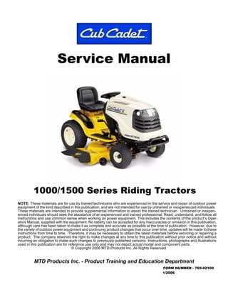 riding mower repair manual