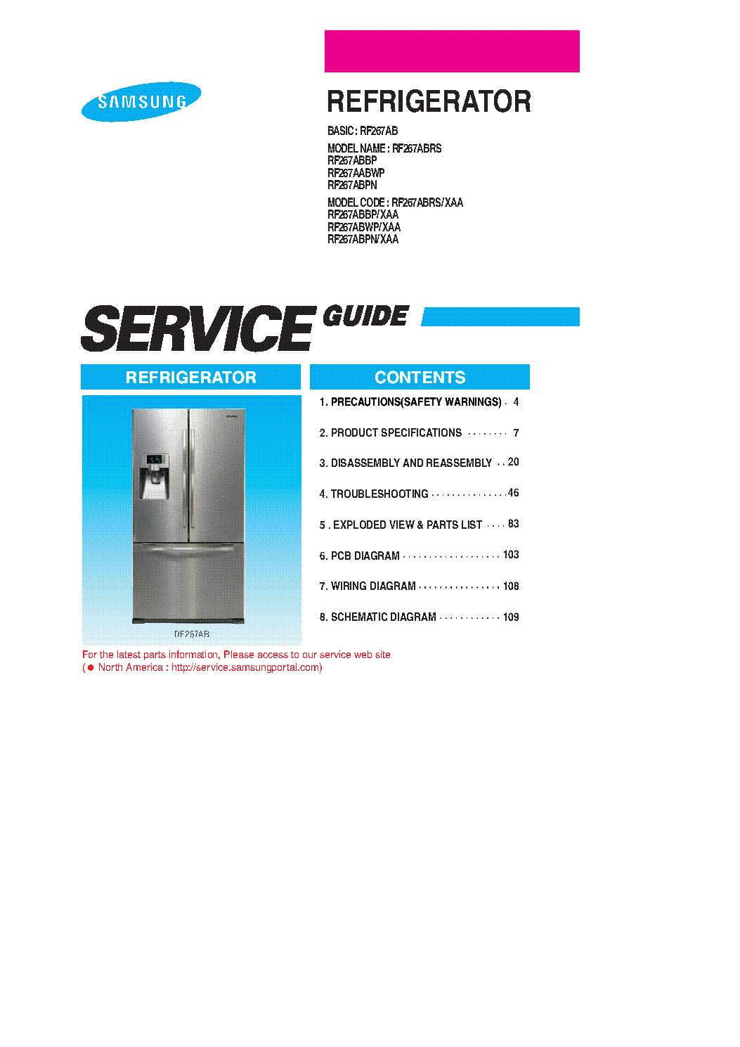 samsung refrigerator repair manual