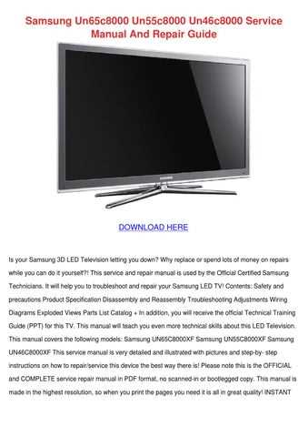 samsung tv repair manual