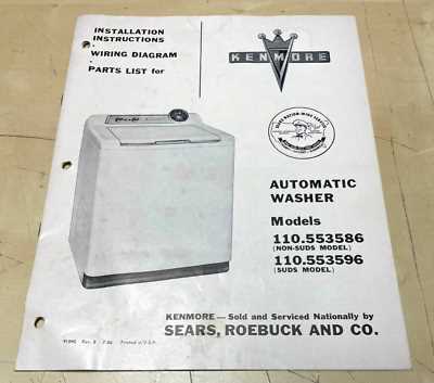 sears kenmore washer repair manual