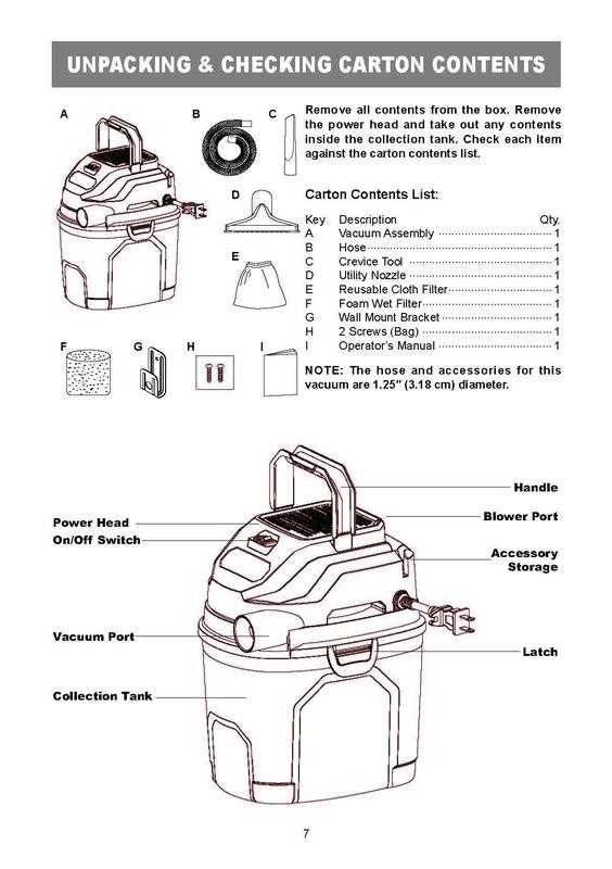 shop vac repair manual