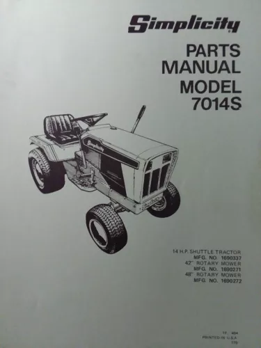 simplicity mower repair manual