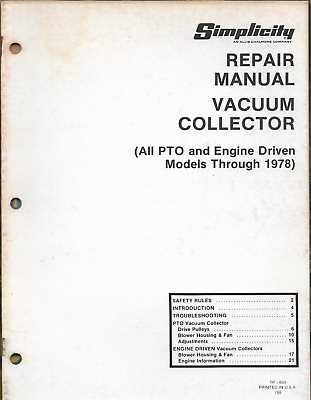 simplicity vacuum repair manual