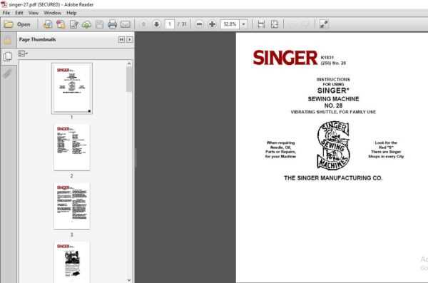 singer sewing machines repair manuals