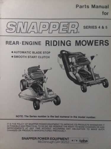 snapper rear engine repair manual