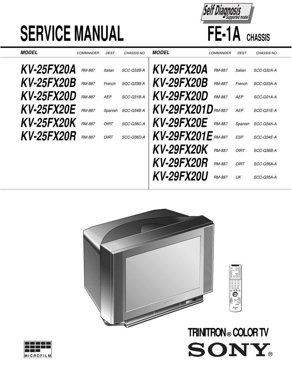 sony tv repair manual