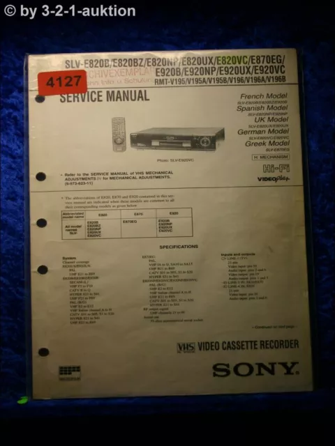 sony vcr repair manual