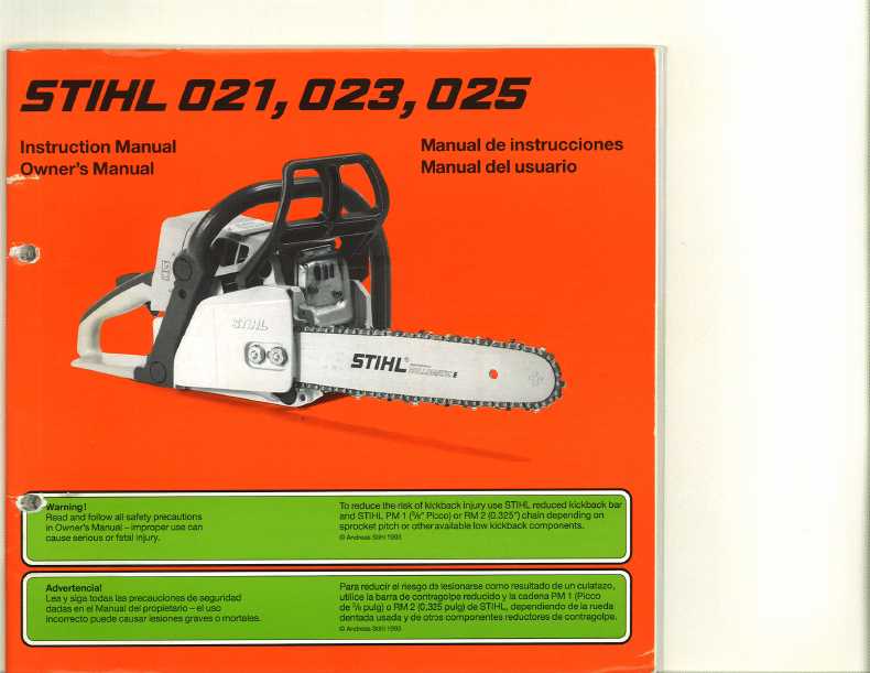 stihl 025 chainsaw repair manual