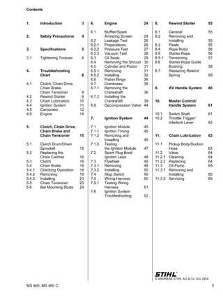 stihl ms 460 repair manual