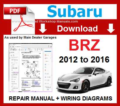 subaru brz repair manual