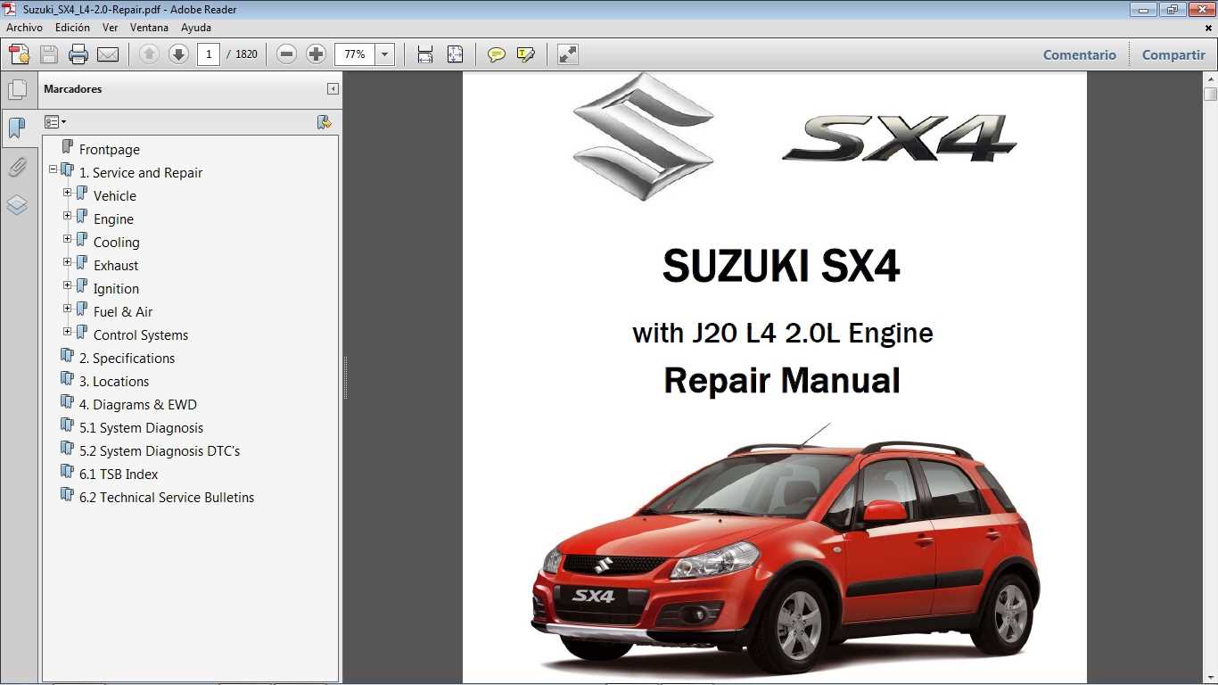 suzuki sx4 repair manual