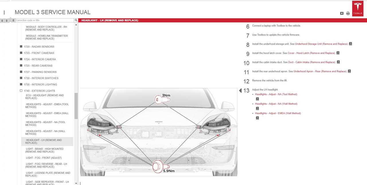 tesla model x repair manual