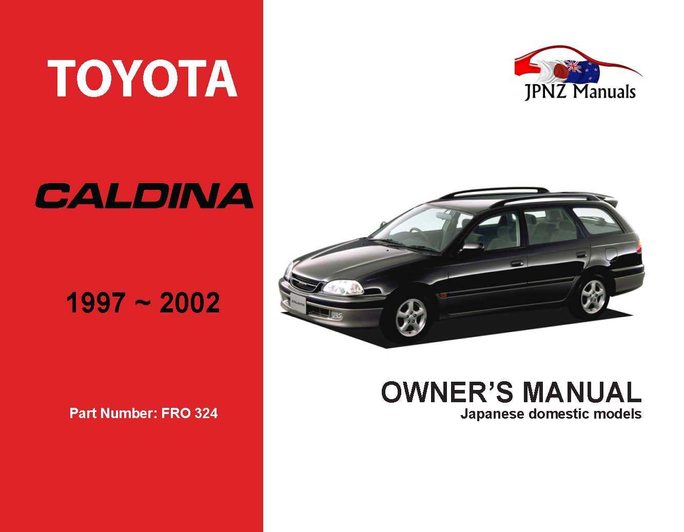 toyota caldina repair manual