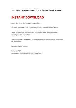 toyota camry 1998 repair manual