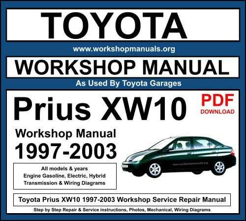 toyota prius repair manual