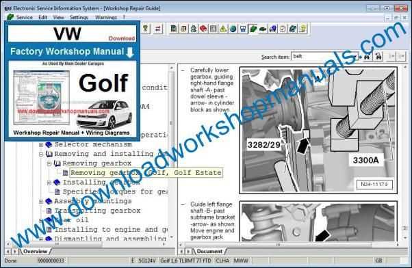 volkswagen factory repair manual