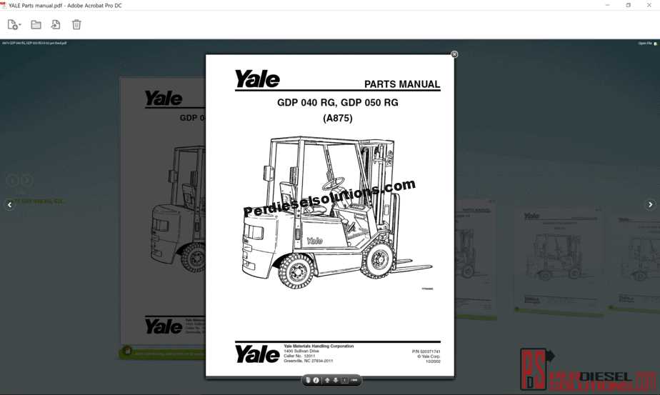 yale forklift repair manual