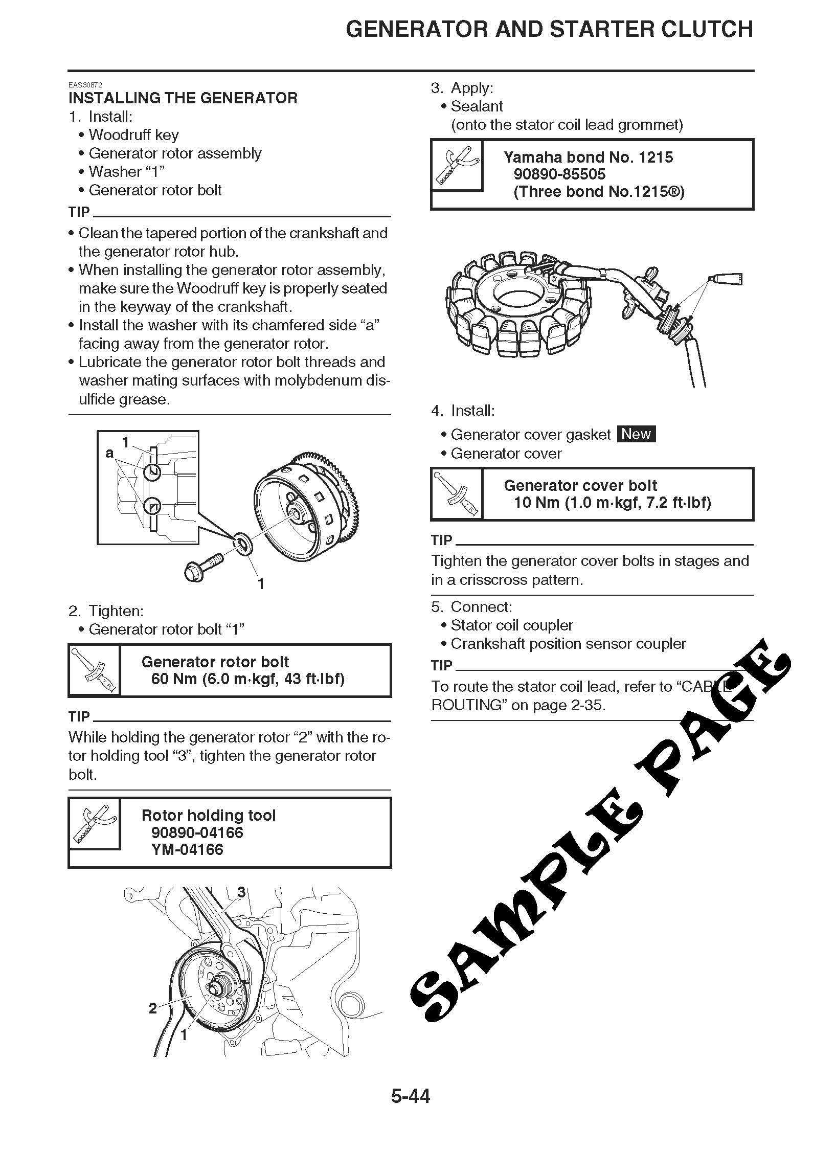 yamaha generator repair manual