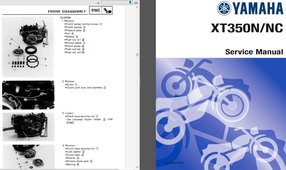 yamaha xt350 repair manual