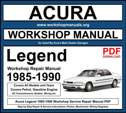 acura legend repair manual