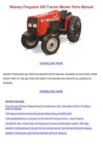 massey ferguson 240 repair manual