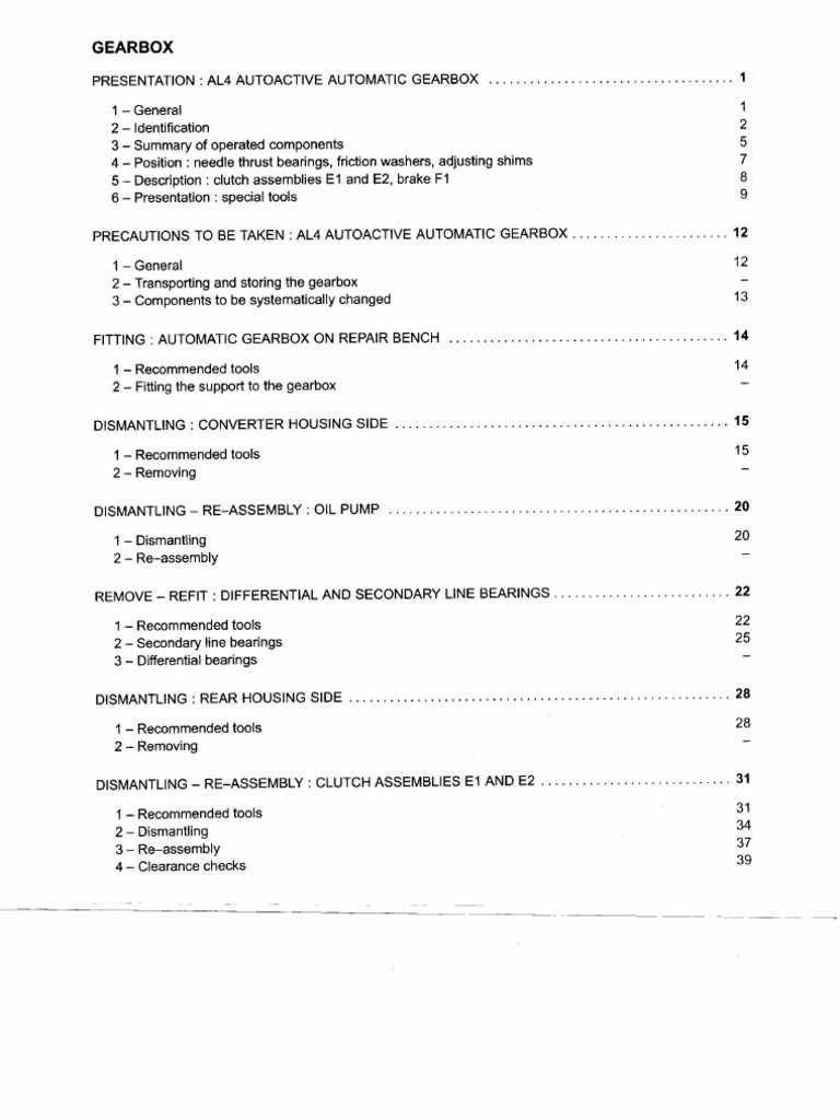 al4 gearbox repair manual