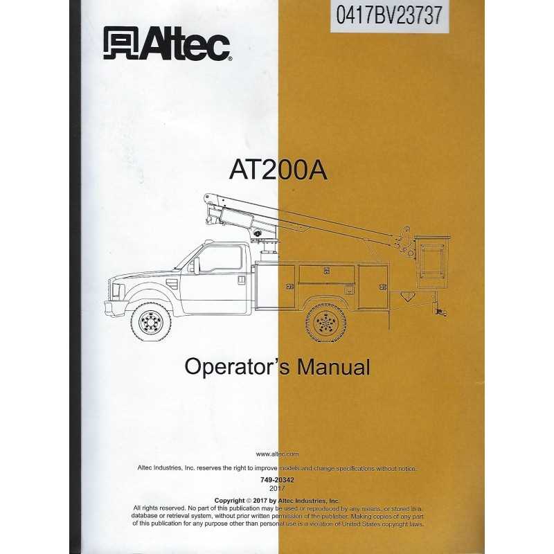 altec bucket truck repair manual