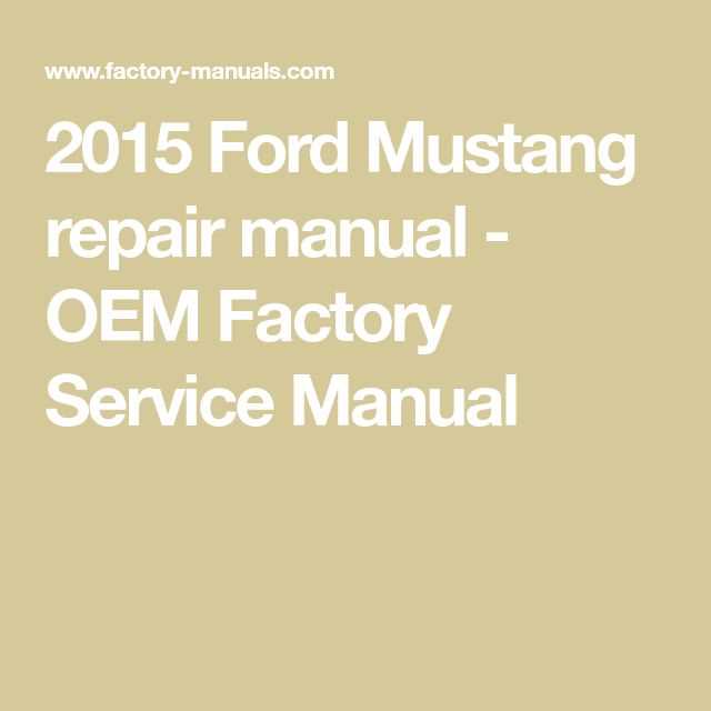 2013 mustang repair manual