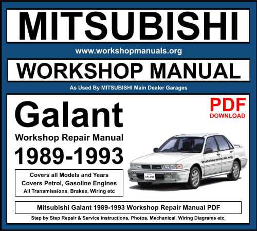 mitsubishi galant repair manual