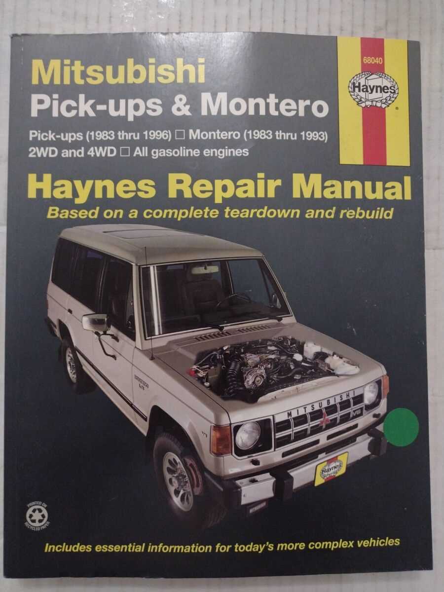 1996 mitsubishi montero repair manual